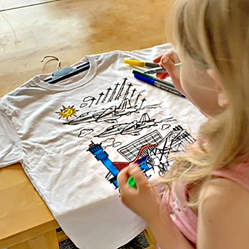 RAF Childrens-Kids Colour In Splat T-Shirt - RAFATRAD