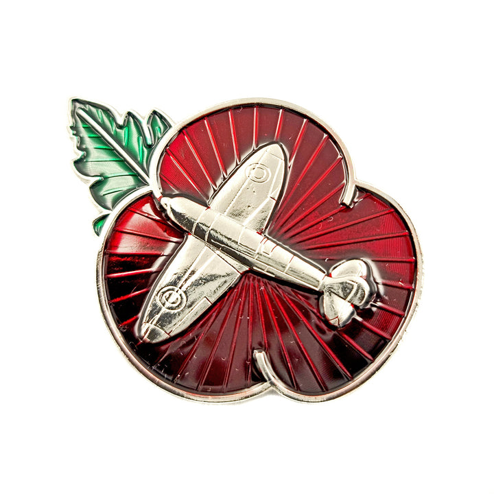 Battle Of Britain Enamel Pin Badge – Poppy Remembrance Brooch For Veterans & Heroes