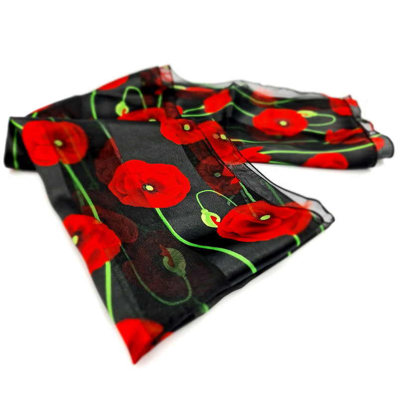 Black Poppy Scarf - RAFATRAD