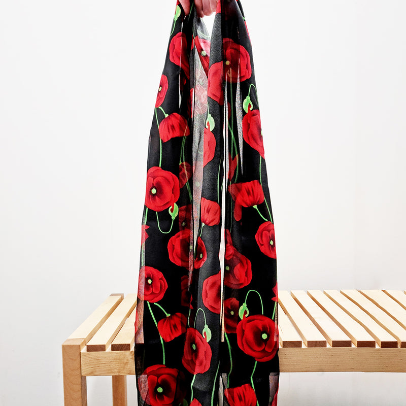 Black Poppy Scarf - RAFATRAD