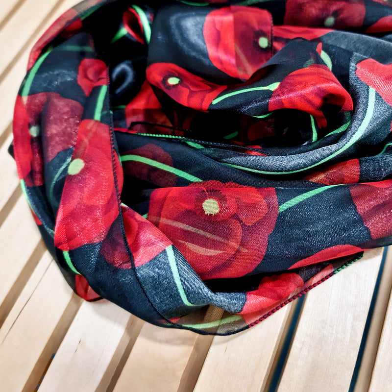 Black Poppy Scarf - RAFATRAD