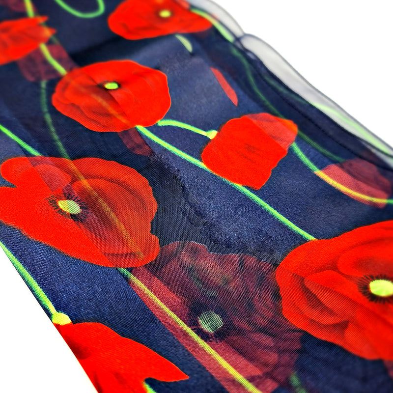 Poppy Stem Navy Scarf - RAFATRAD