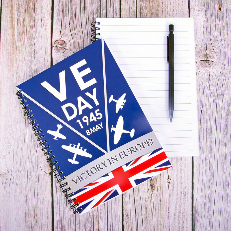 VE Day Blue A5 Notebook