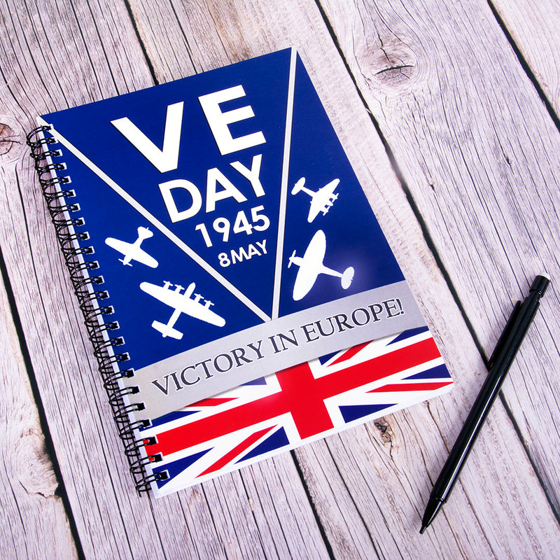 VE Day Blue A5 Notebook
