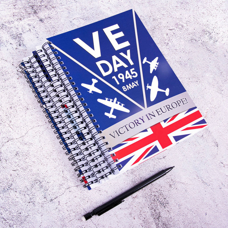 VE Day Blue A5 Notebook