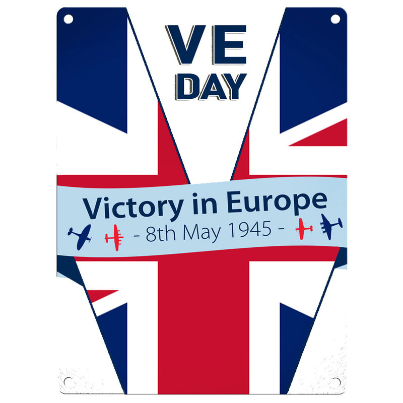 VE Day White Mini Sign