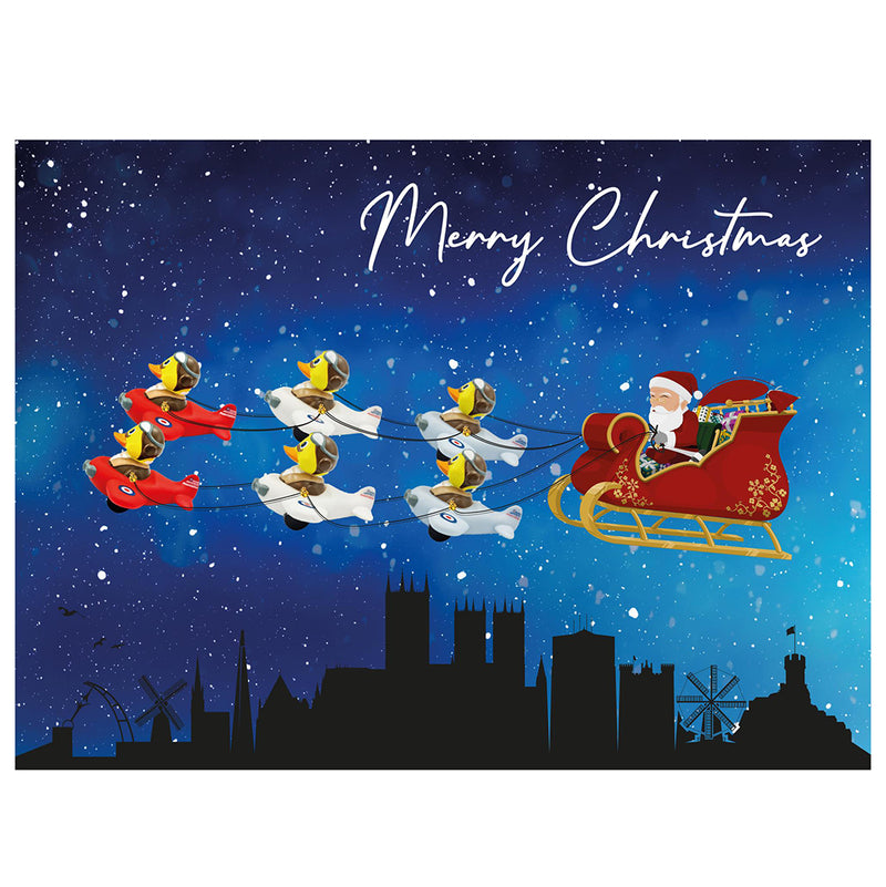 Flying Ducks - Christmas Cards (Pk 10)