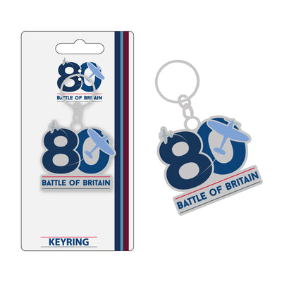 Battle of Britain 80th Anniversary Metal Enamel Keyring - RAFATRAD