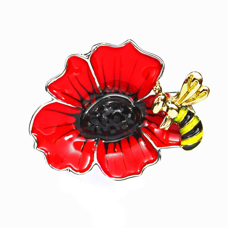 Poppy and Bee Brooch - RAFATRAD