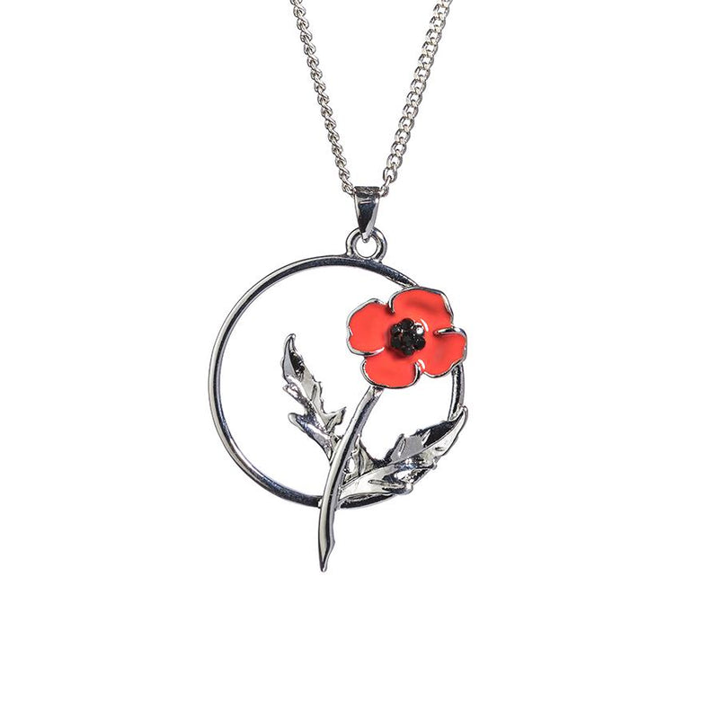 Poppy In Circle Pendant - RAFATRAD