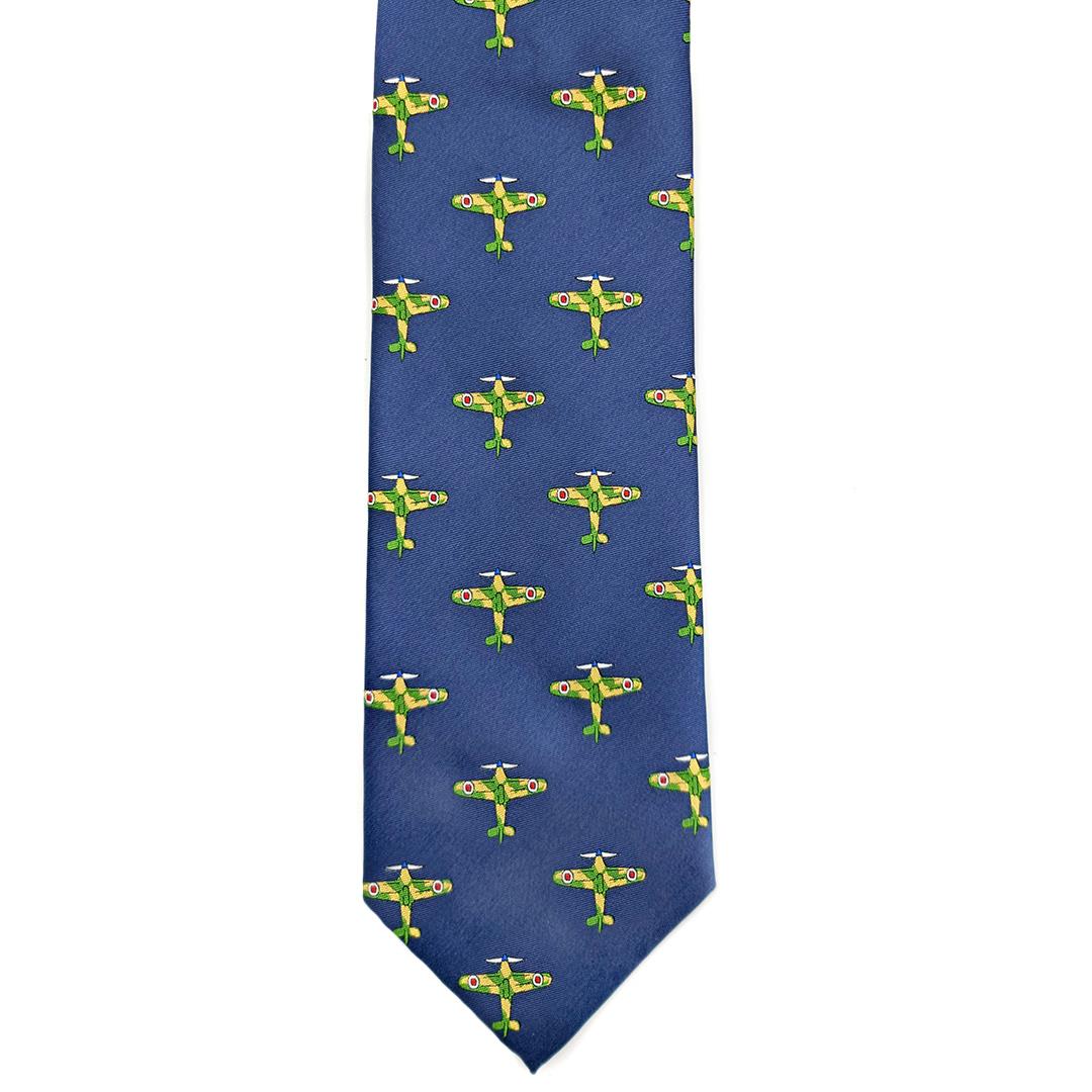 Navy Polyester Spitfire Tie - RAFATRAD